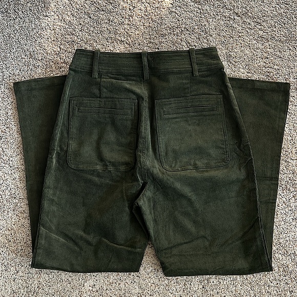 Apiece Apart Forest Green Button Front Corduroy Pants **Size 8**🌳🌳 - Picture 2 of 7